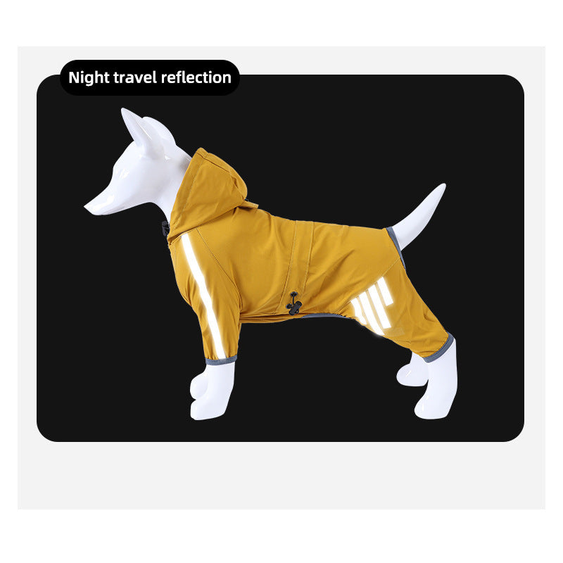 Waterproof Dog & Cat Raincoat – Full Coverage, Four-Leg Design