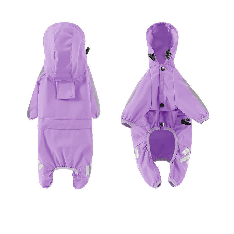 Waterproof Dog & Cat Raincoat – Full Coverage, Four-Leg Design