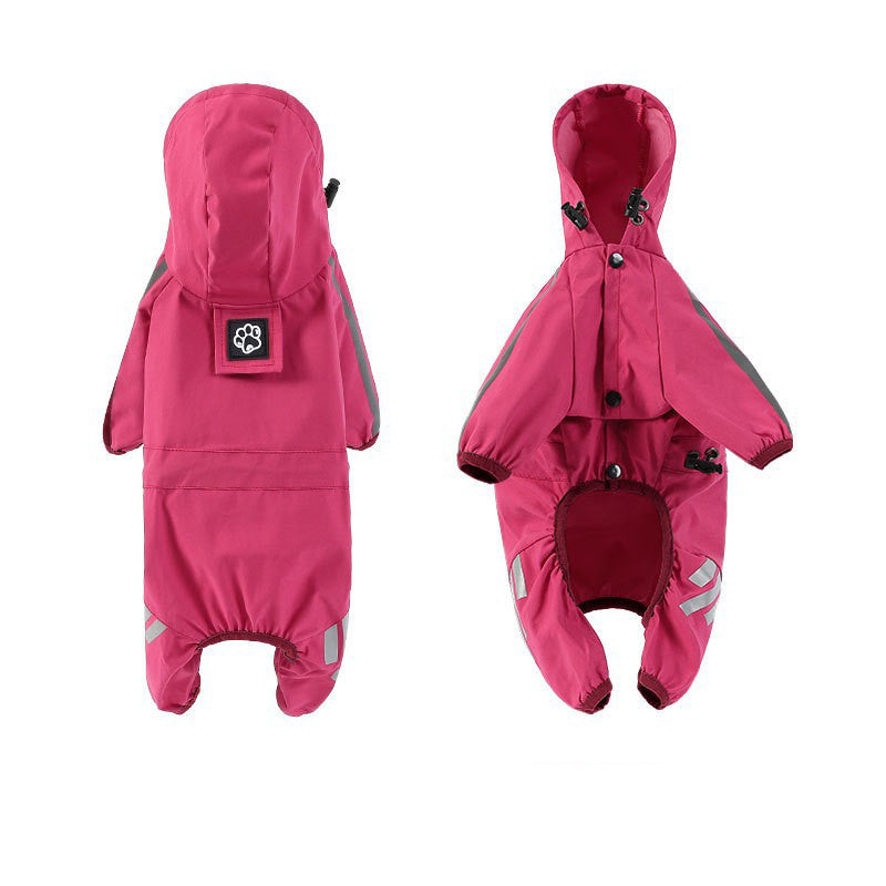 Waterproof Dog & Cat Raincoat – Full Coverage, Four-Leg Design