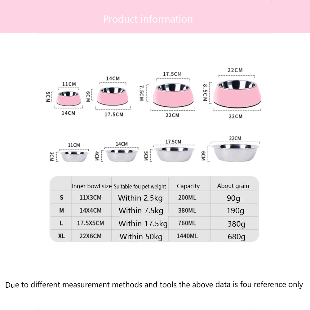 Dog & Cat Stainless Steel Food Bowl