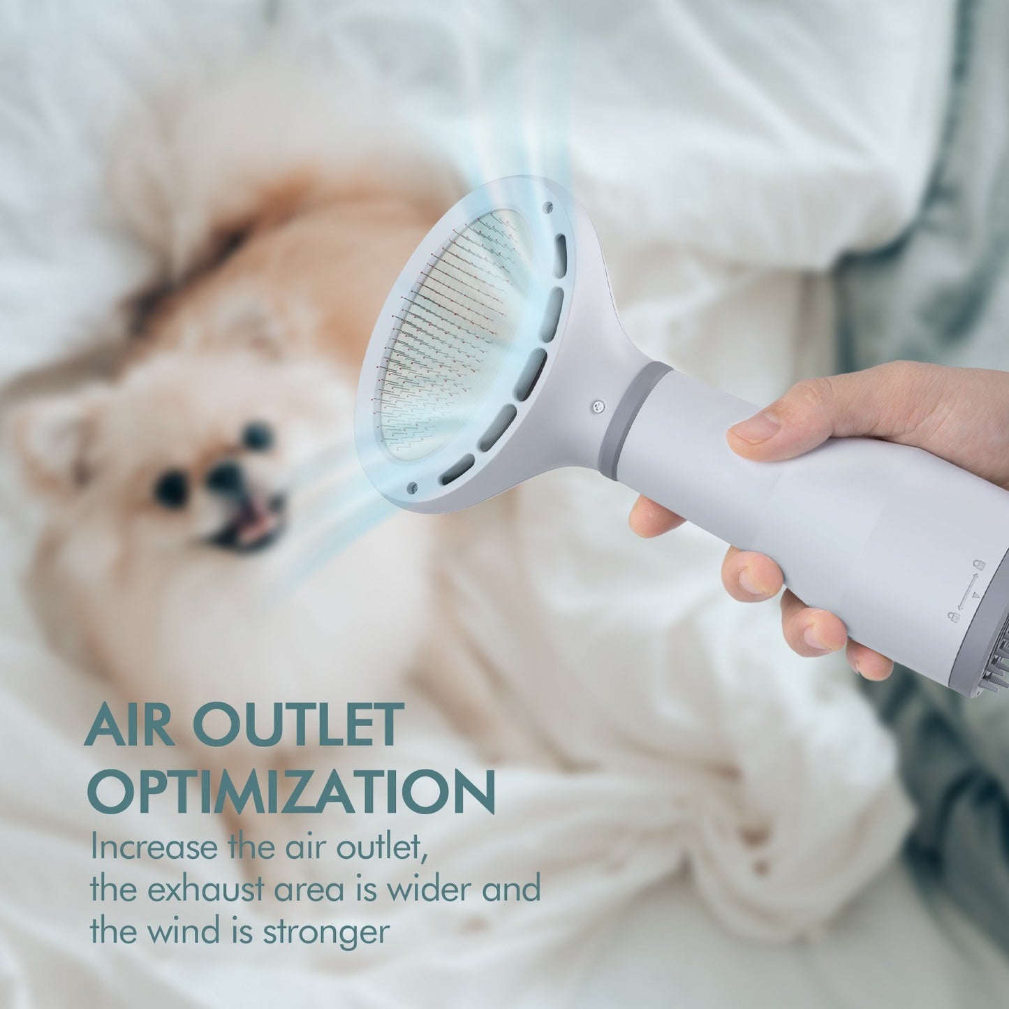Professional Dog Hair Dryer with Slicker Brush – Groom Like a Pro