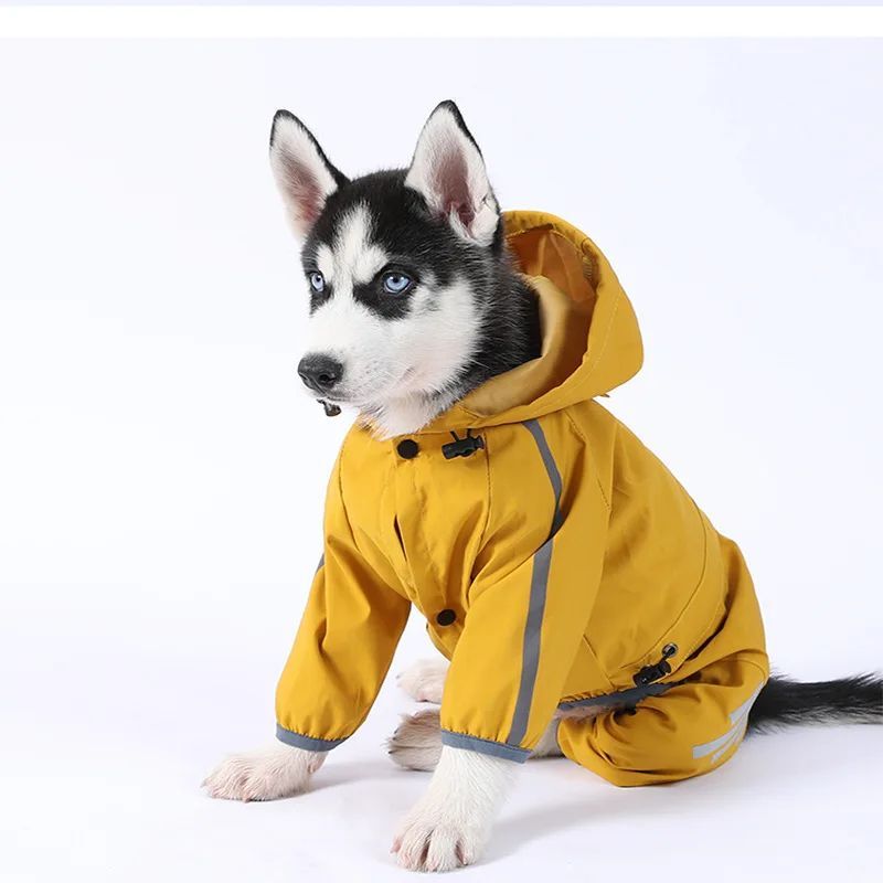 Waterproof Dog & Cat Raincoat – Full Coverage, Four-Leg Design