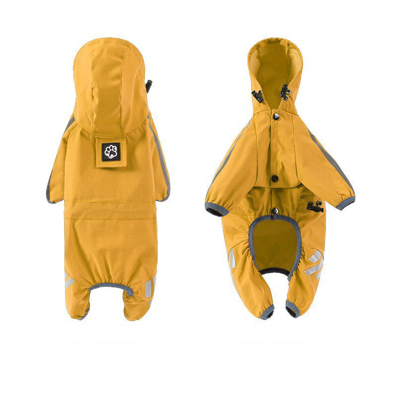 Waterproof Dog & Cat Raincoat – Full Coverage, Four-Leg Design