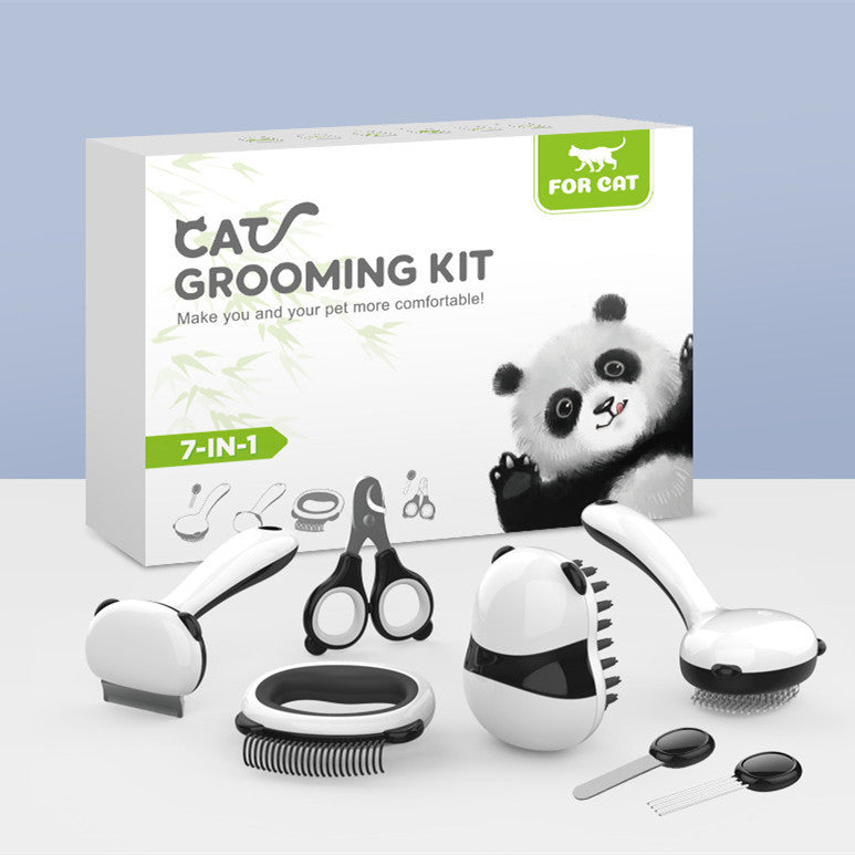 Professional Cat Grooming Comb & Bath Brush Set – Shed & Clean with Ease