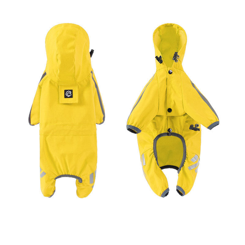 Waterproof Dog & Cat Raincoat – Full Coverage, Four-Leg Design