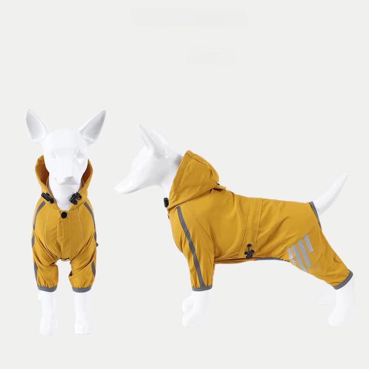 Waterproof Dog & Cat Raincoat – Full Coverage, Four-Leg Design