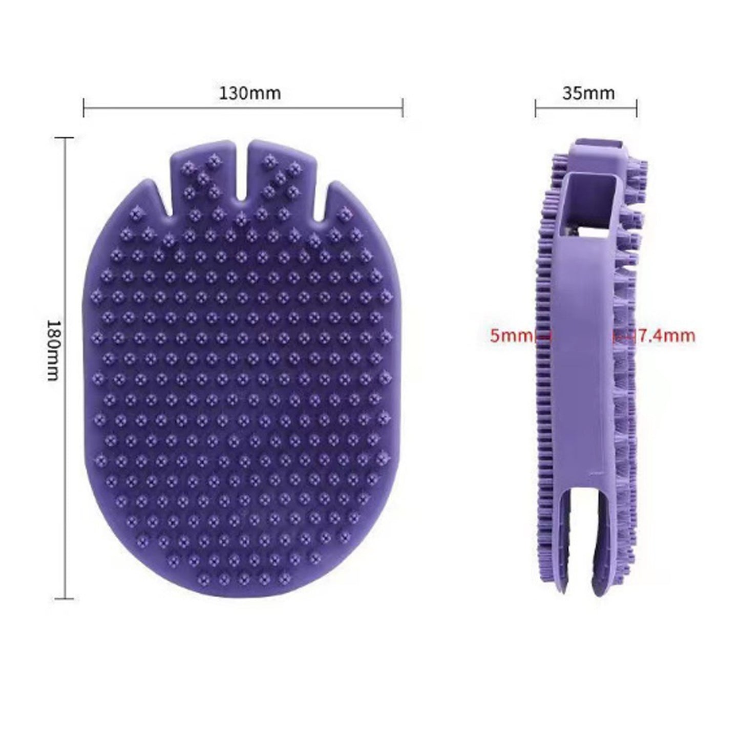 Massaging Pet Shampoo Brush, Soft Bristle Pet Grooming Brush, Dual-Sided Cleaning Brush Ideal For Dog Grooming And Shampooing 1pcs