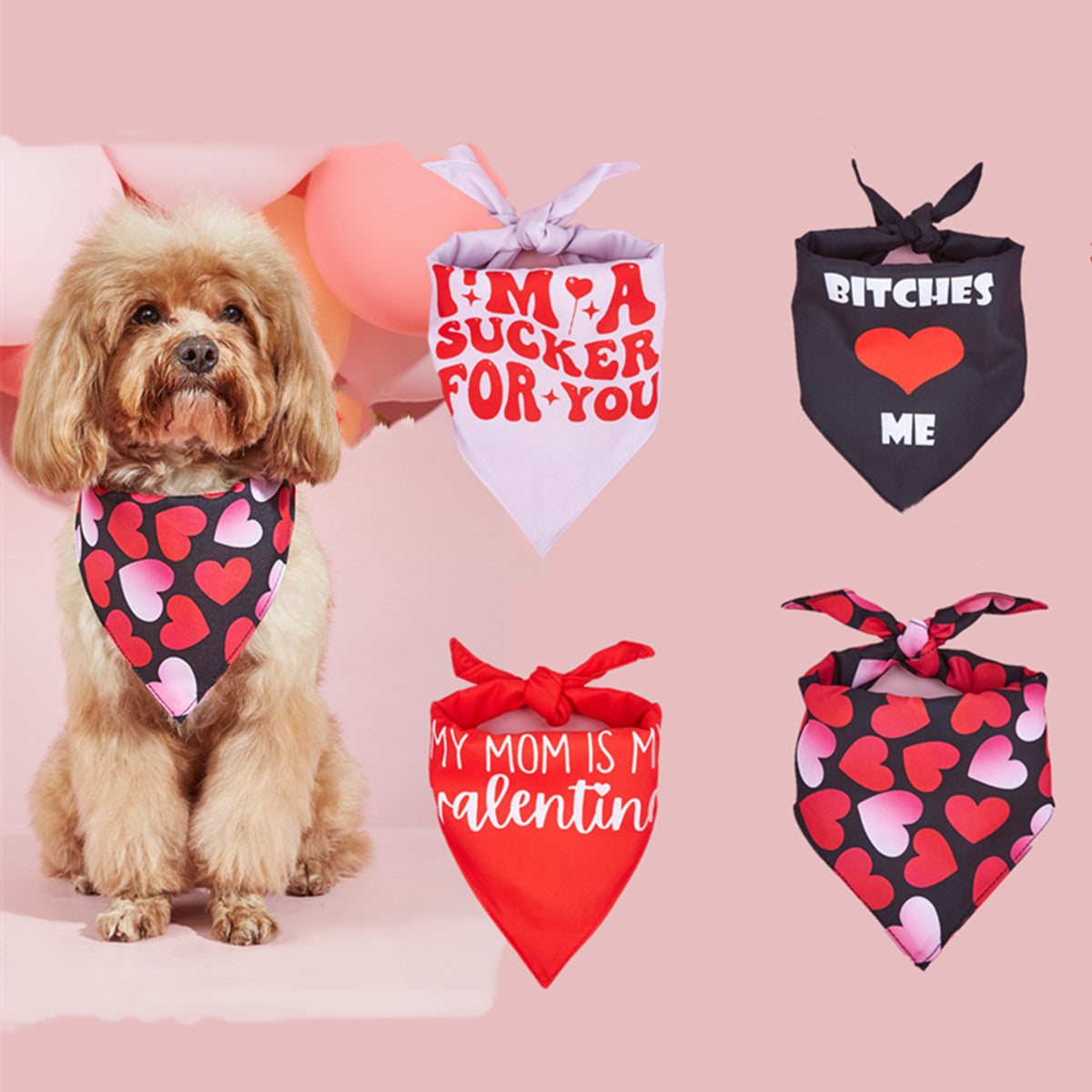 Pet Dog Printing Accessories Scarf Saliva Towel