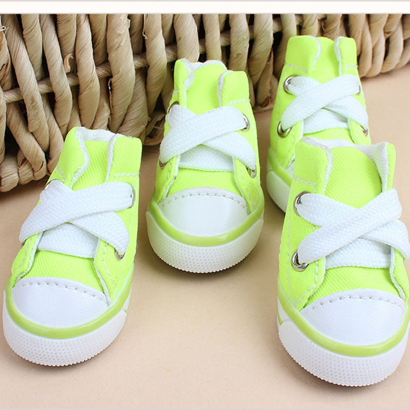 Non-Slip Canvas Dog Shoes – Stylish Protection for Small Paws