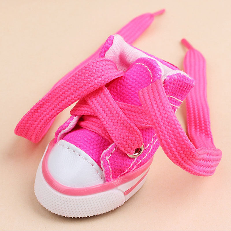 Non-Slip Canvas Dog Shoes – Stylish Protection for Small Paws