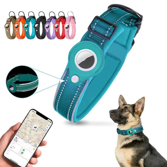 Original Airtag Case Leather Dog Cat Traction Collar For Airtags Location Tracker Pet Anti-lost Device Dog Accessories