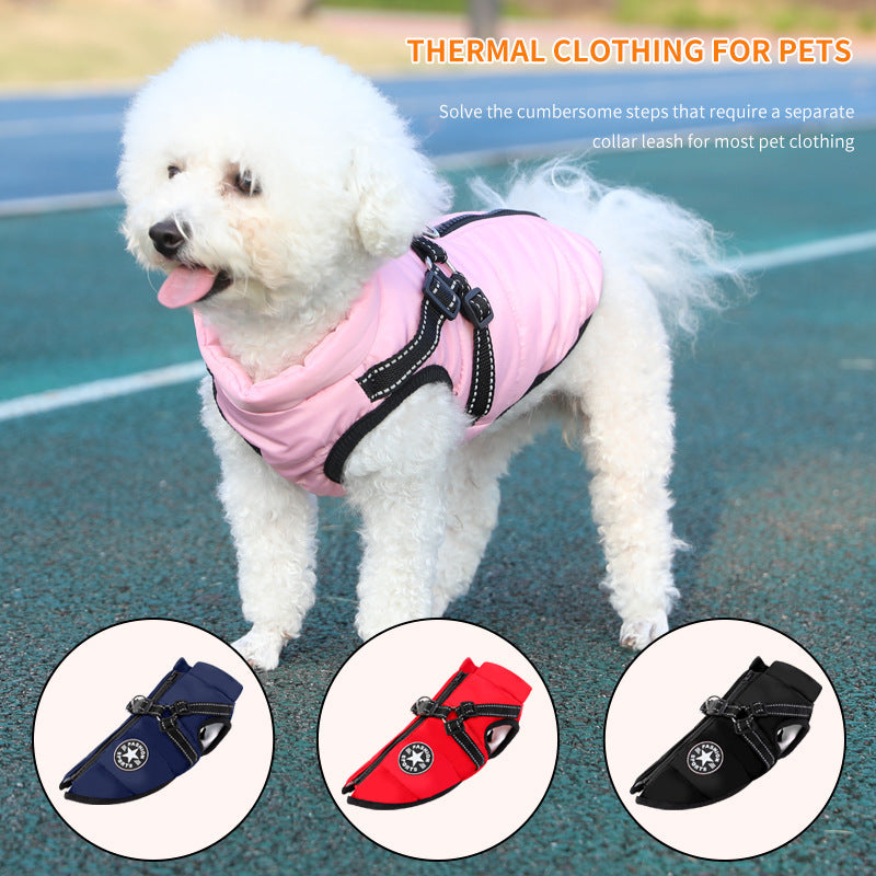 Dog Winter Jacket – Cotton & Thick Fleece for Cold Weather